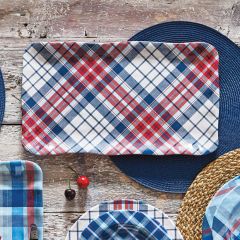 All American Plaid Rectangle Platter