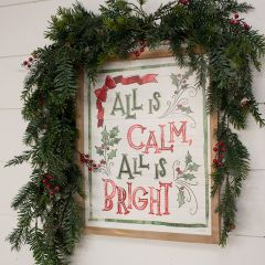 All Is Calm Framed Wood Sign