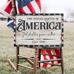 America God Shed His Grace On Thee Canvas Wall Art