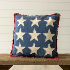 Americana Stars Stonewashed Throw Pillow