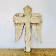 Angel Wing Wooden Cross