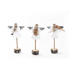 Angel With Instrument Tabletop Figures Set of 3