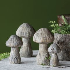 Antique Finish Concrete Mushroom