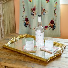 Antique Gold Mirrored Vanity Tray
