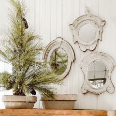 Antique Style Farmhouse Mirror Set of 3