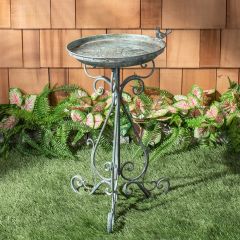 Antique Style Metal Bird Bath