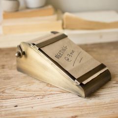 Antiqued Brass Desktop Note Roll