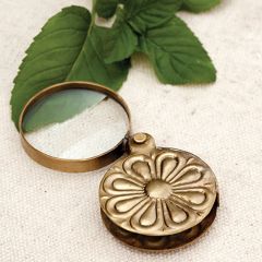 Antiqued Brass Pocket Magnifying Glass