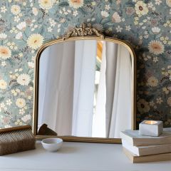 Antiqued Elegance Arched Wall Mirror