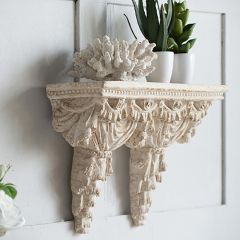 Antiqued Elegance French Country Wall Shelf 20 Inch