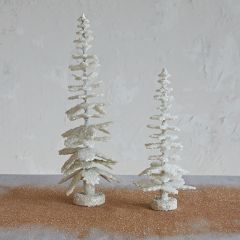 Antiqued Glittered Paper Tree One of Each