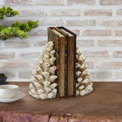 Antiqued Pinecone Bookends