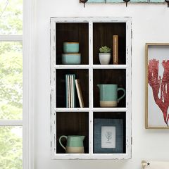 Antiqued Window Frame Wall Cabinet