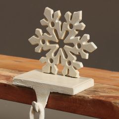 Antiqued Winter Snowflake Stocking Holder
