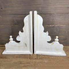 Antiqued Wood Farmhouse Bookend Corbel Set of 2