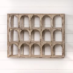 Arched Wood Cubbies Wall Decor