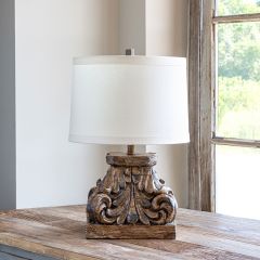 Architectural Capital Table Lamp