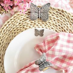 Arthur Court Twisted Seagrass Butterfly Placemats Set of 4