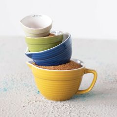 Assorted Color Stoneware Batter Bowl Set of 4