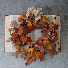 Autumn Accents Maple Leaves Wreath