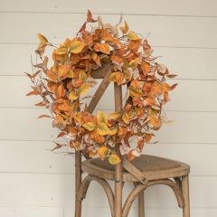 Autumn Charms Tea Leaf Wreath