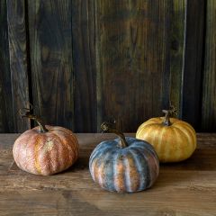 Autumn Garden Decorative Pumpkins Set of 3