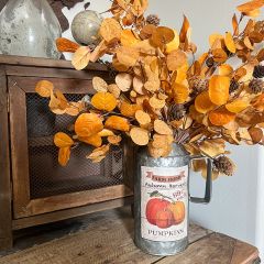 Autumn Harvest Oil Can Pitcher Vase