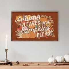 Autumn Meadow VI Leaves By Laura Marshall Framed Sign