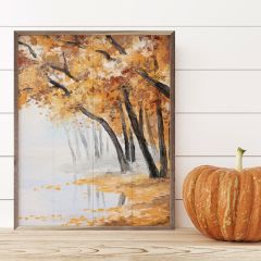 Autumn Shore Wood Framed Wall Art