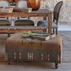 Aztec Patterned Ottoman Table