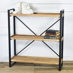 Industrial Style Wood and Tin Shelf
