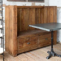Reclaimed Wood Booth Bench