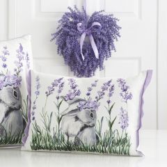 Lavender Rabbit Accent Pillow