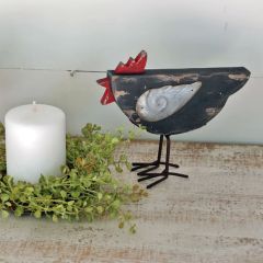 Standing Charming Chicken Sculpture Set of 2