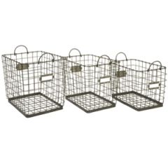 Huge Wire Storage Baskets Set of 3