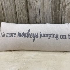No More Monkeys Pillow
