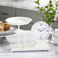 Cottage Chic Tabletop Scale Clock