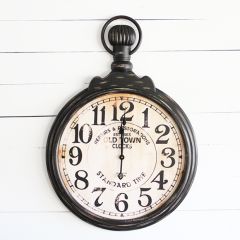 Old Fashioned Churchill Oversized Pocket Watch Wall Clock