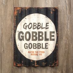 GOBBLE Rustic Metal Wall Sign