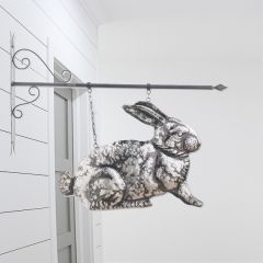 Tin Rabbit Hanging Wall Decor