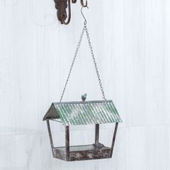 Rustic Metal Feeder With Bird Accent