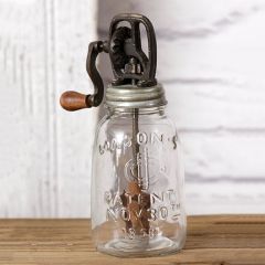 Ornamental Glass Jar Butter Churn