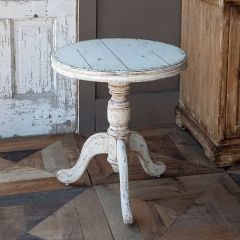 Round Farmhouse Cottage Side Table