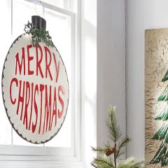 Metal Merry Christmas Ornament Wall Decor