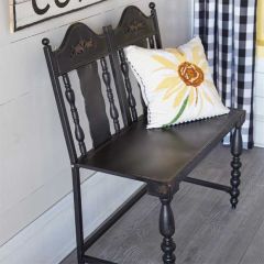 Distressed Chair Back Bench