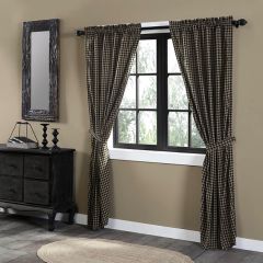 Country Check Short Panel Curtain Set of 2