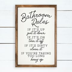 Bathroom Rules Wall Art