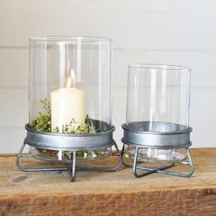Tabletop Candle Jar Stands Set of 2