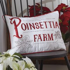Poinsettia Farm Accent Pillow