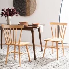 Light Spindle Back Dining Chair Set of 2